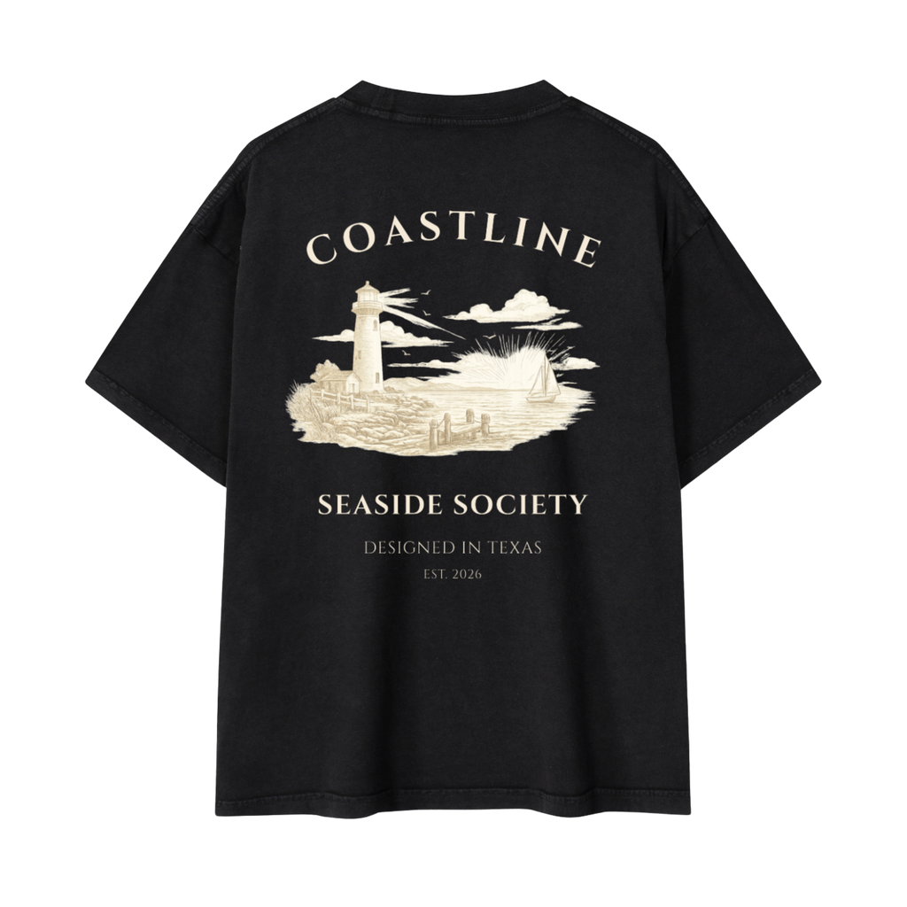 Coastline Vintage Wash Cotton T-Shirt